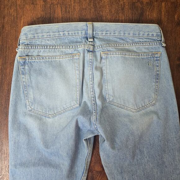 rag & bone The Dre Jean Mid-Rise Rolled Cuff Distressed Boyfriend, Size 27 - Picture 8 of 11